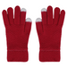 red Patchwork Texting Gloves