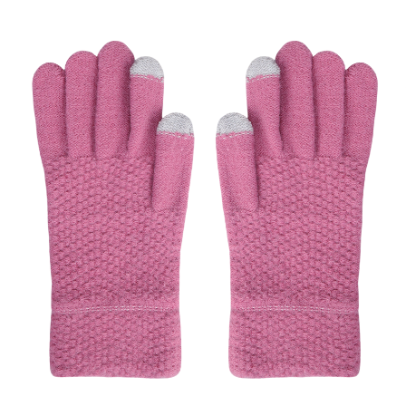 pink Patchwork Texting Gloves