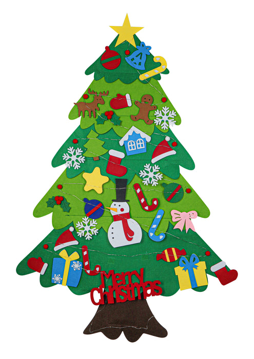 DIY Felt Christmas Tree Kit with Lights