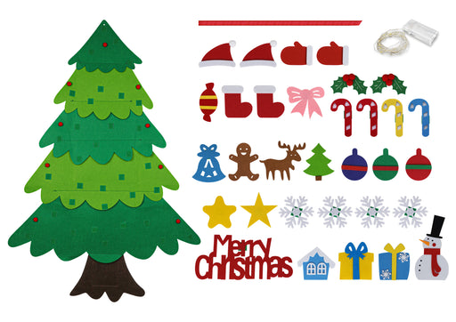 DIY Felt Christmas Tree Kit with Lights