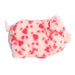 Plush toy with pink and white pattern on a white background