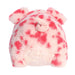 Plush toy with pink and white pattern on a white background