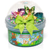 Butterfly conservatory slime set with toys and a green bow on a white background