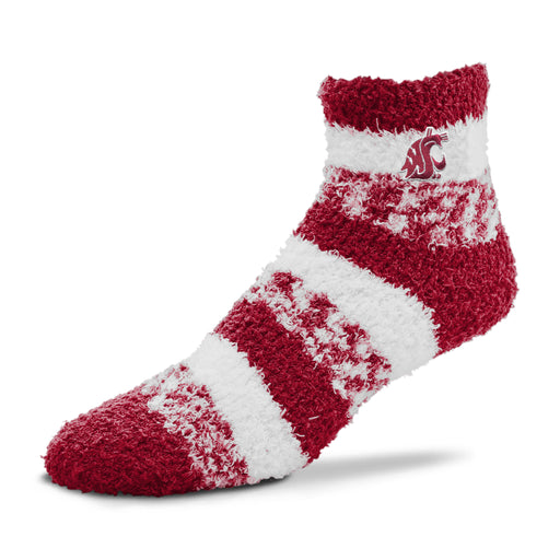 Washington State University - RMC Pro Stripe Fuzzy Sleep Soft Sock