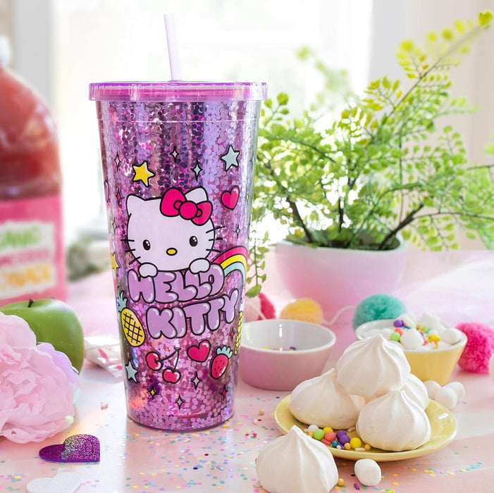 Hello Kitty Confetti Cold Cup Tumbler with Straw