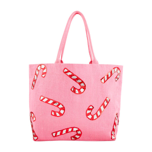 Candy Cane Sparkle Tote