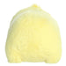 Yellow plush toy on a white background