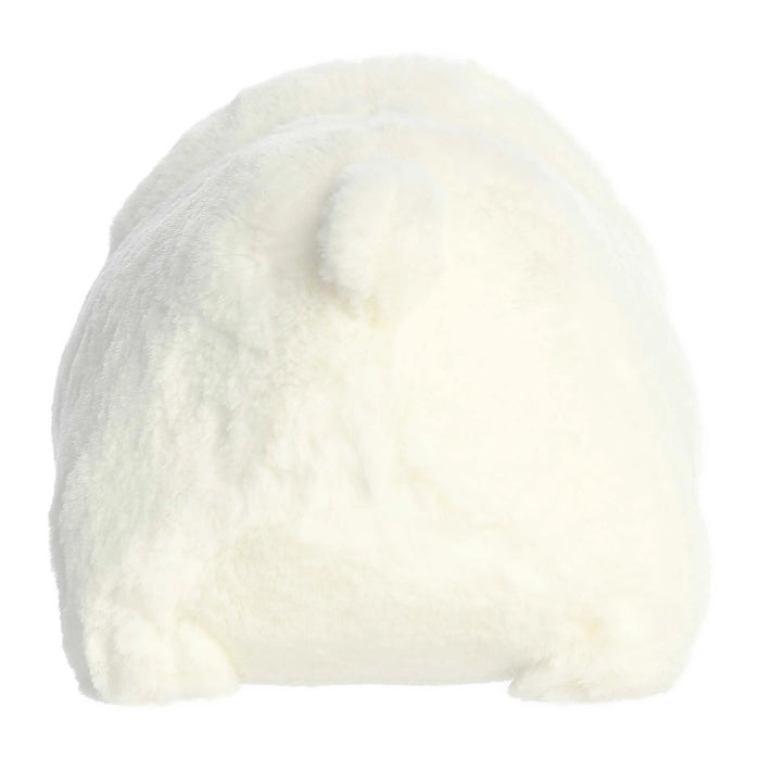 White knit beanie on a white background