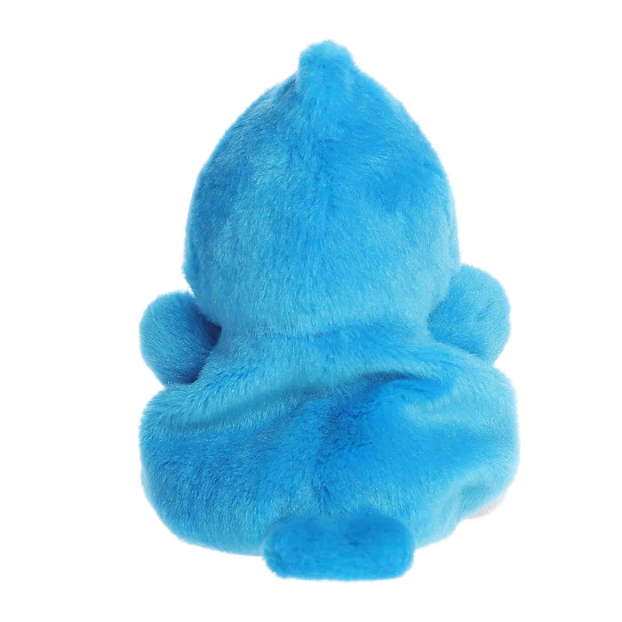 Blue plush toy on a white background