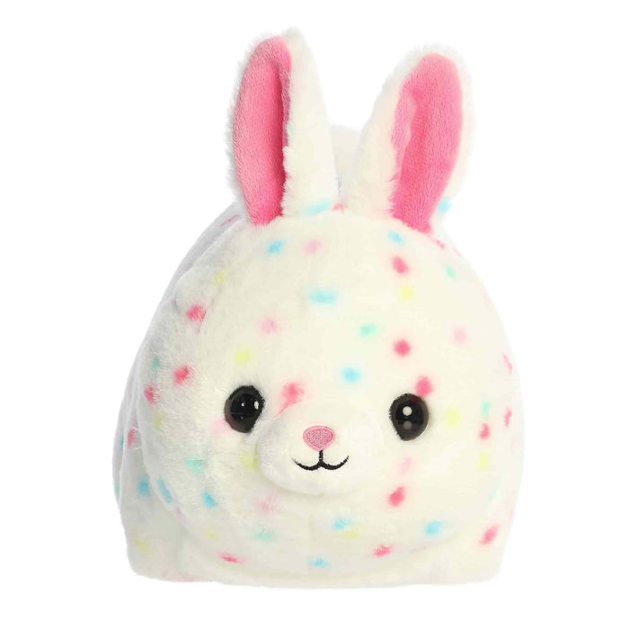 Plush toy with a bunny design on a white background