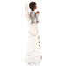 Wedding cake topper with a bride and groom on a white background