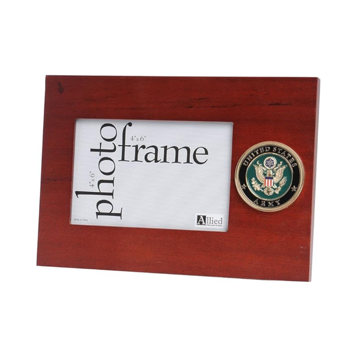 Allied Frame US Army Medallion Desktop Landscape Picture Frame - 4 x 6 Inch