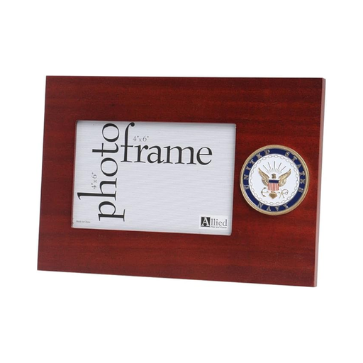 Allied Frame US Navy Medallion Desktop Landscape Picture Frame - 4 x 6 Inch