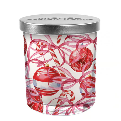 Peppermint Decorative Glass Candle