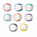 Set of colorful stress balls on a white background