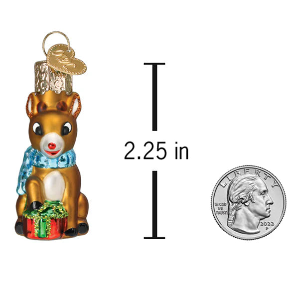 Old World Christmas Mini Rudolph The Red-Nosed Reindeer Ornament