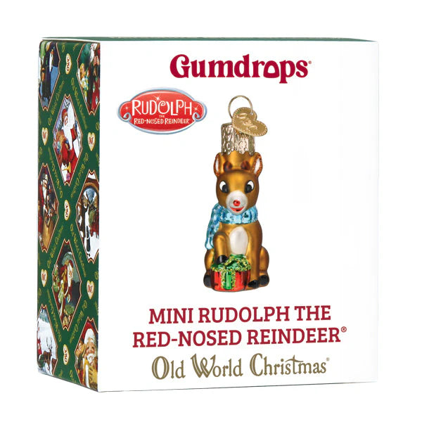 Old World Christmas Mini Rudolph The Red-Nosed Reindeer Ornament