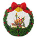 Santa in Sleigh Lighted Swirl Wreath