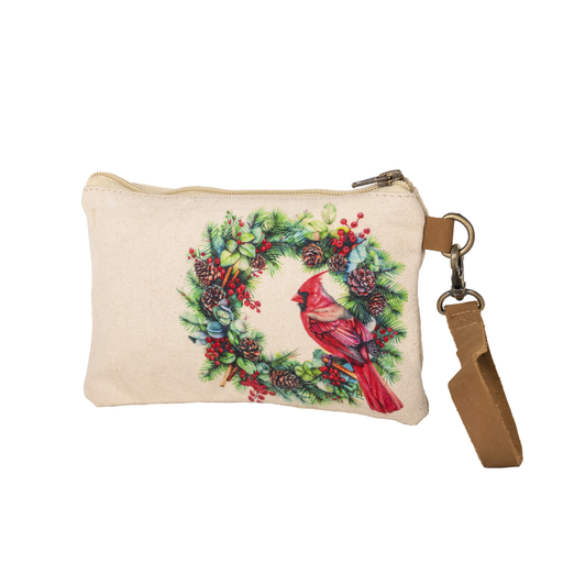 Cardinal Wreath Wristlet