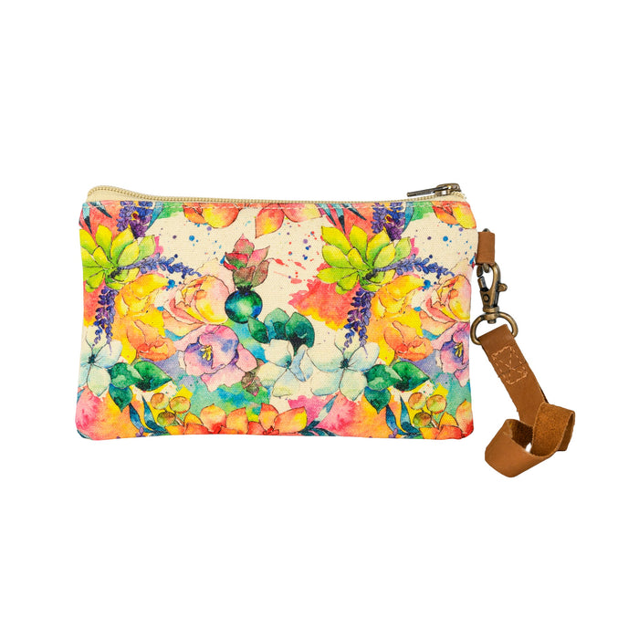 Aquarelle Poppy Wristlet