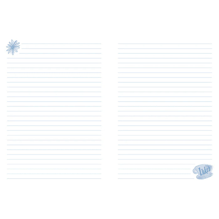 Blank lined paper with decorative corners