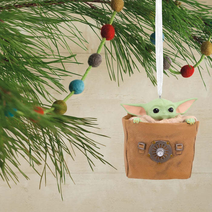 Star Wars: The Mandalorian The Child Grogu in Bag Hallmark Ornament