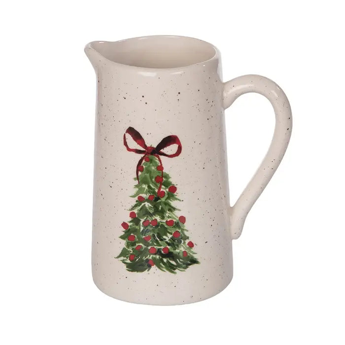 Holiday Tree Ceramic Pitcher