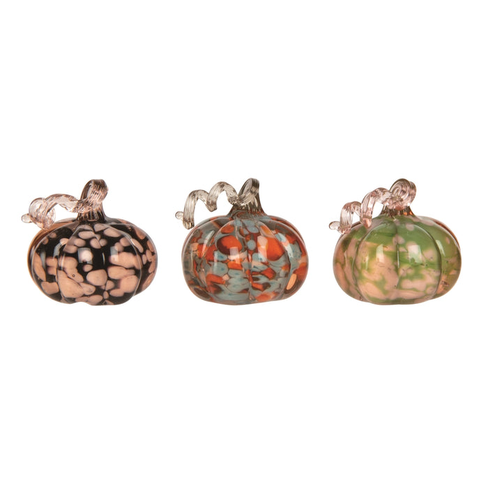 Autumn Speckle Glass Mini Pumpkin