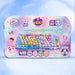 Elie Kezz Collectibles toy set in a pastel pink and blue box, featuring a grid of small collectible character figures and bubble graphics on the packaging.