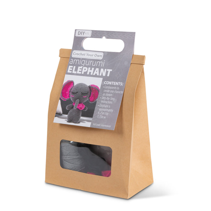 Crochet Your Own Amigurumi Elephant DIY Kit