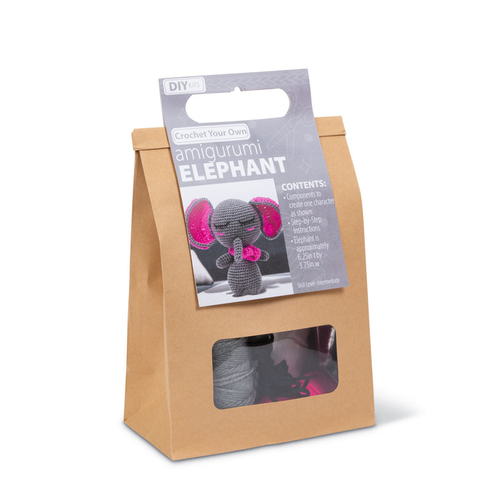 Crochet Your Own Amigurumi Elephant DIY Kit