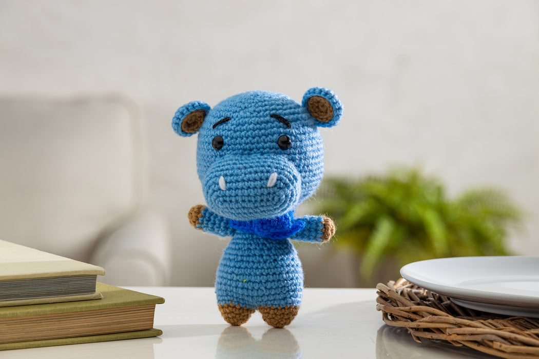 Crochet Your Own Amigurumi Hippo DIY Kit