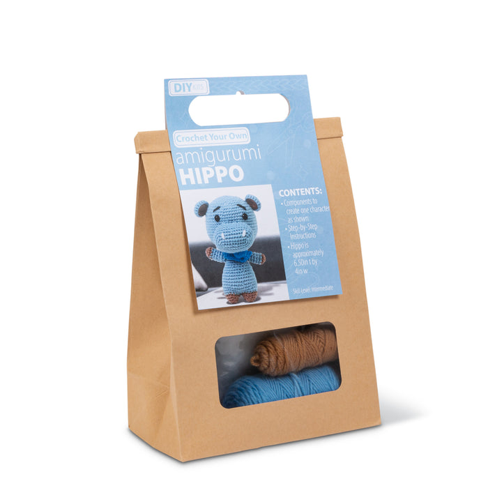 Crochet Your Own Amigurumi Hippo DIY Kit