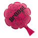 Pink inflatable pillow with 'BRAAAP!' text and cloud graphics on a white background