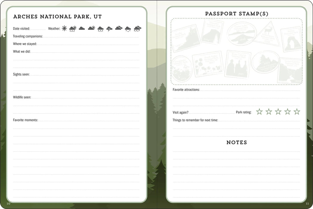 USA National Parks Journal & Passport Stamp Book — Trudy's Hallmark