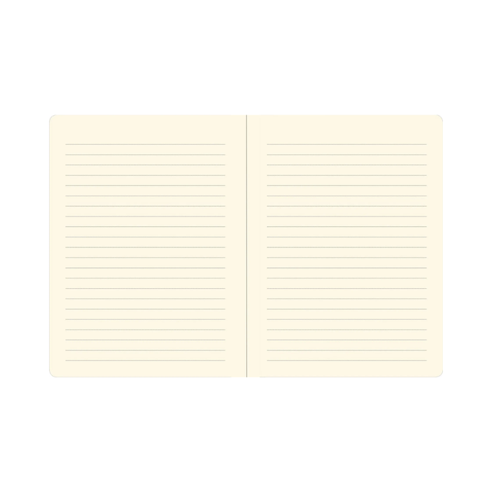 Two sheets of lined paper on a white background