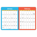 Two-month calendar for January and February on a white background