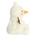 Snowman plush toy with brown arm and orange nose