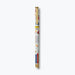A slim novelty pen with a white barrel decorated with colorful space-themed illustrations, gold metal accents at the top and bottom, and the words 'SCIENCE' and 'MATH' printed on the body.
