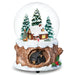 Musical Cabin Black Bear Glitter Dome