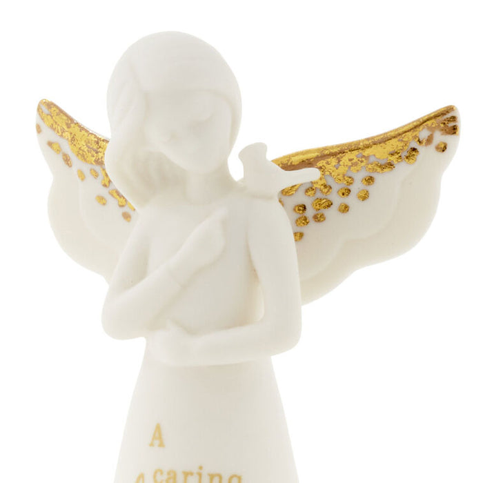 A Caring Heart Mini Angel Figurine, 3.8"