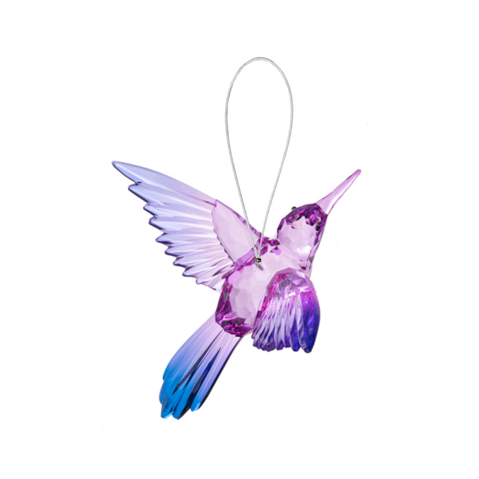 Vibrant Hummingbird Acrylic Ornament