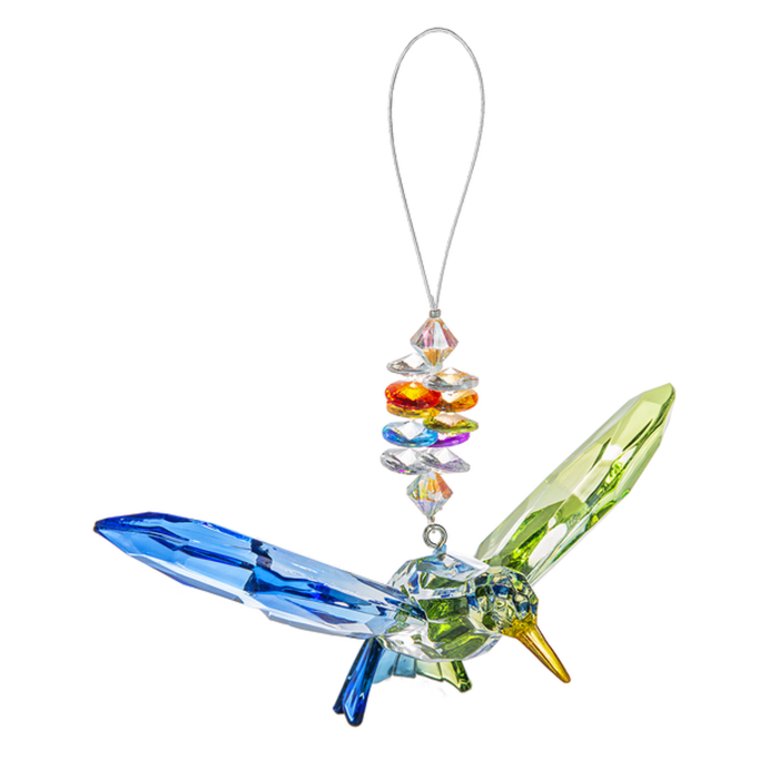 Rainbow Hummingbird Acrylic Ornament