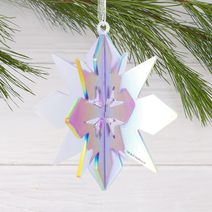 Signature Iridescent Snowflake Acrylic Hallmark Ornament