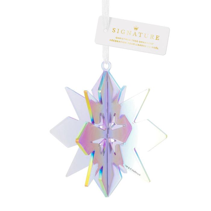 Signature Iridescent Snowflake Acrylic Hallmark Ornament