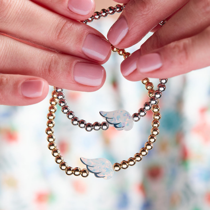 Holy Water Guardian Angel Bracelet in Gold