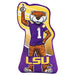 LSU mascot cutout with purple and orange colors on a white background
