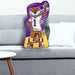LSU mascot pillow on a gray couch