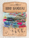 Boho bandeau with colorful pattern on a Natural Life branded packaging
