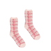 Peach Plaid Butter Slipper Socks